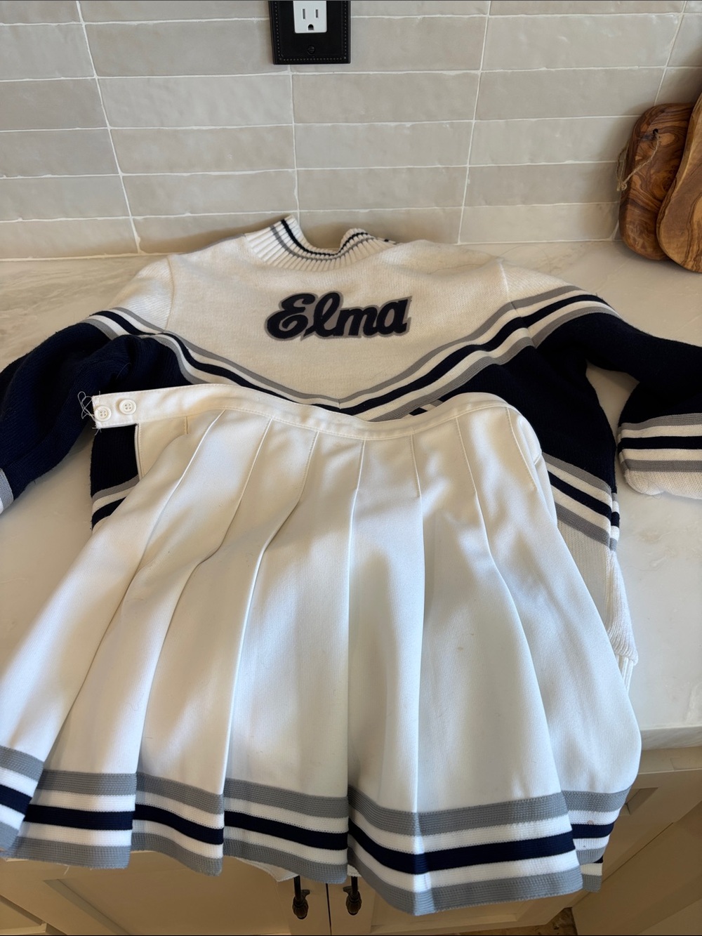White Women’s Varsity Cheerleading Uniform